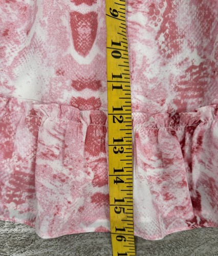 AQUA Girls Bloomingdales Pink Snakeskin Print Skirt Size Large Brand New - Picture 3 of 8