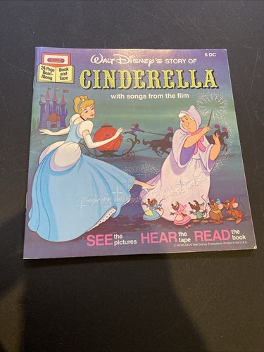 Vintage Disney Storyteller CINDERELLA Paperback BOOK ONLY NO CASSETTE TAPE - 第 1/2 張圖片