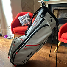 TaylorMade FlexTech Crossover Stand Golf Bag 14-Way Dividers Grey/Black/Red