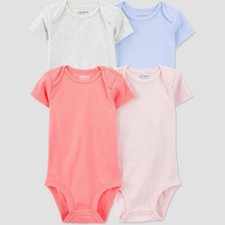 Carter's Just One You  Baby Girls' 4pk Shorts Solid Bodysuit - 3M NWT