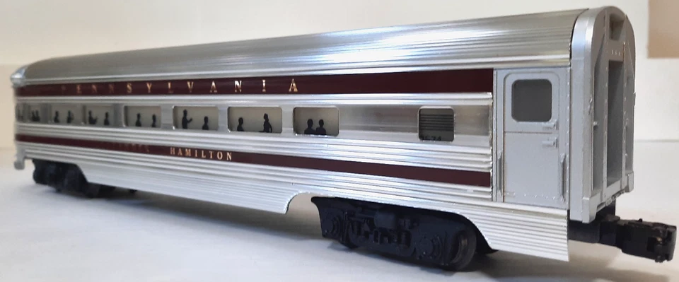 LIONEL~O GA~PENN RR ~ 6-RIBBED ALUMINUM PASSENGER CAR SET ~ #6-9570 - #6-9575 - Image 4 of 4