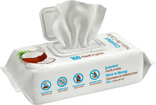 8" X 9" Large Dog Wipes - Cleaning and Deodorizing for Paws and Coat - Gentle Fo