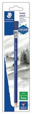 Staedtler Eraser Pencil with Brush, White, Blue, 1 Count Pack of 1 