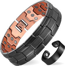 Copper Bracelet for Men, 3X Strength Magnetic Bracelet with 99.99 Pure Copper R