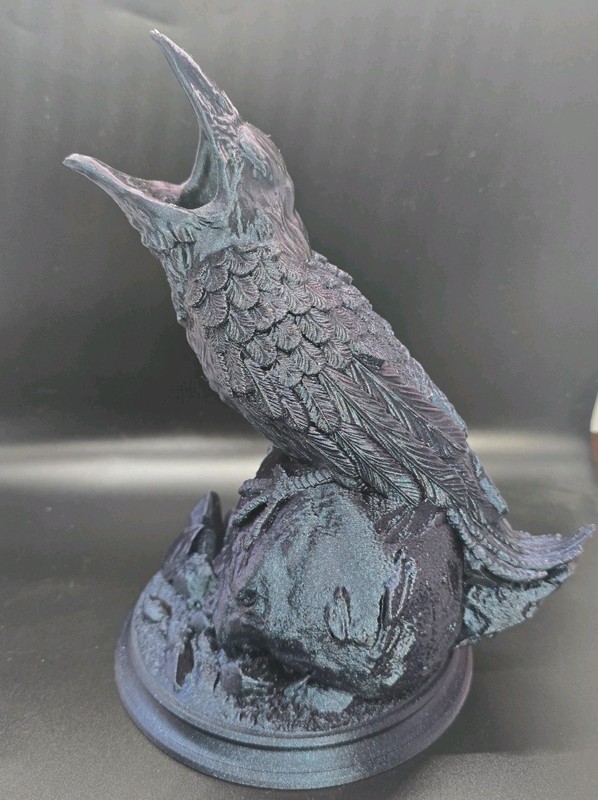Black Raven Dice Tower 3d Printed 9 1/2 inches tall