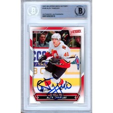Alex Tanguay Signed 2007 08 UD Victory #149 Flames NHL Beckett BAS Slabbed Auto