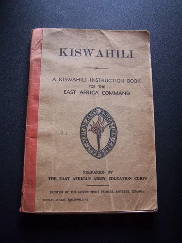 WW2 Kiswahili Swahili Instruction Book East Africa Command Military Army Ed