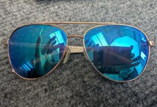 Michael Kors Hvar MK 5007 104525 Rose Gold Blue Mirror Sunglasses 59mm W/ Case