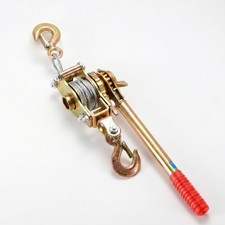 Metal Body Double Hook Winch Puller Manual Ratchet Wire Rope Tensioner