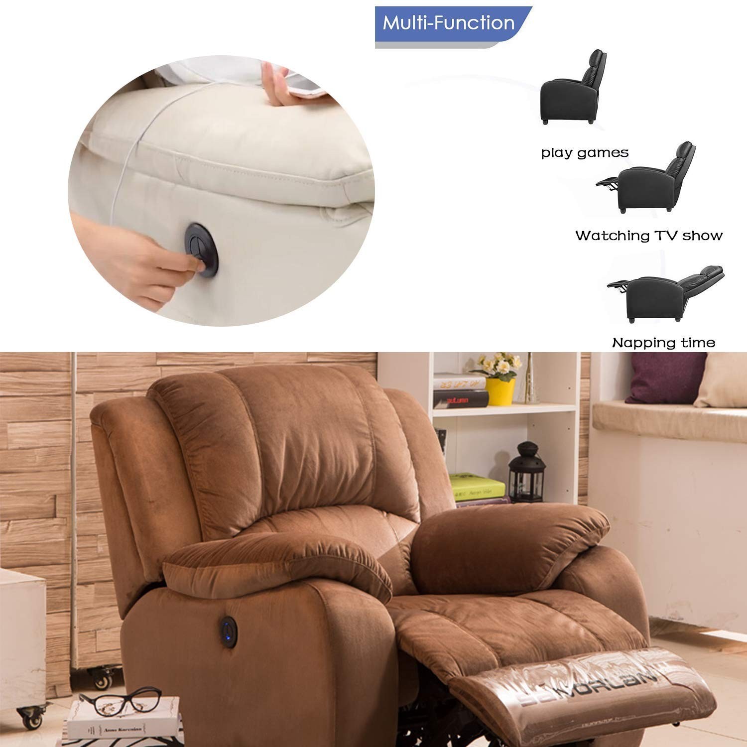 Power Recliner Switching with Two Button Five Pin Plug for Electric Sofa Lift...