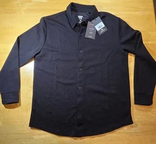 U-510 Under 5'10" Shirt LAR Black Flex Button Shirt Lightweight Stretch NEW NWT