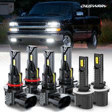 9005 9006 880 LED Headlight Foglight Bulbs Pack of 6 For 2000-2006 GMC Yukon