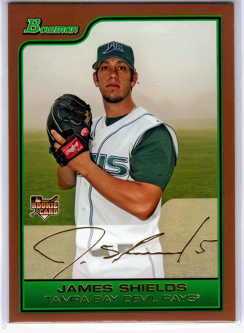 2006 Bowman Draft Gold #54 James Shields RC S2