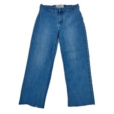 Frank  Eileen Kinsale Jeans Cropped Stretch Denim Women  s 8 Pants Fray Raw hem