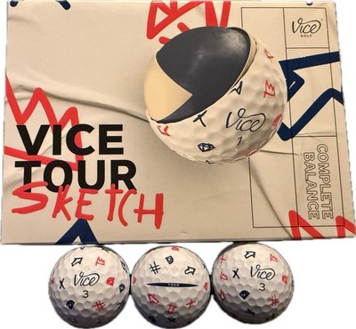 Vice Tour Sketch Limited Edition Golf Balls -3 balls