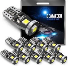 194 LED Bulb, 3-SMD 3030 Chips 6000K T10 Wedge W5W 2825 158 161 16 Size: 10PCS