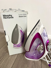 Morphy Richards Turbo Glide Corded Steam Iron Self Clean White/Purple