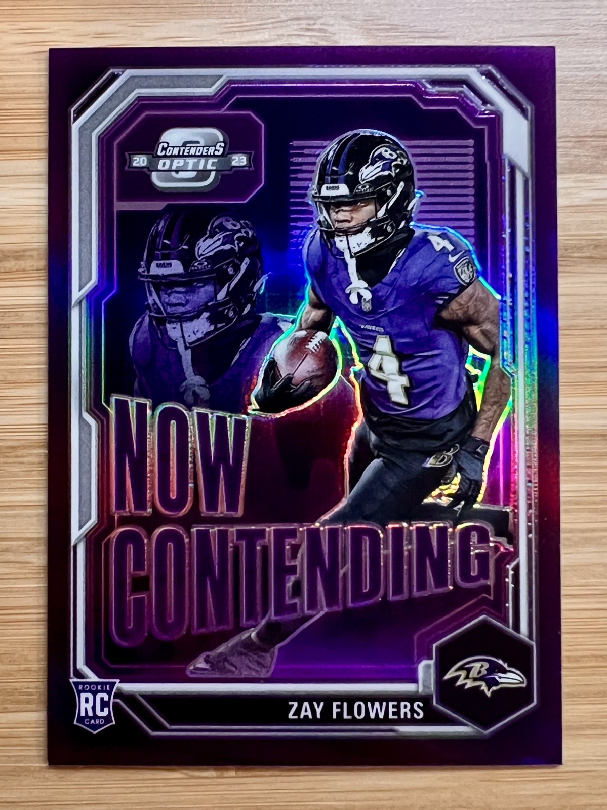 Zay Flowers Panini Contenders Optic Now Contending #NCZFS Base