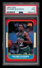 1986-87 Fleer Set-Break # 11 Rolando Blackman PSA 9 MINT