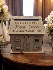 Post box Personalised Large House shape Ideal for Weddings, Birthdays & Events