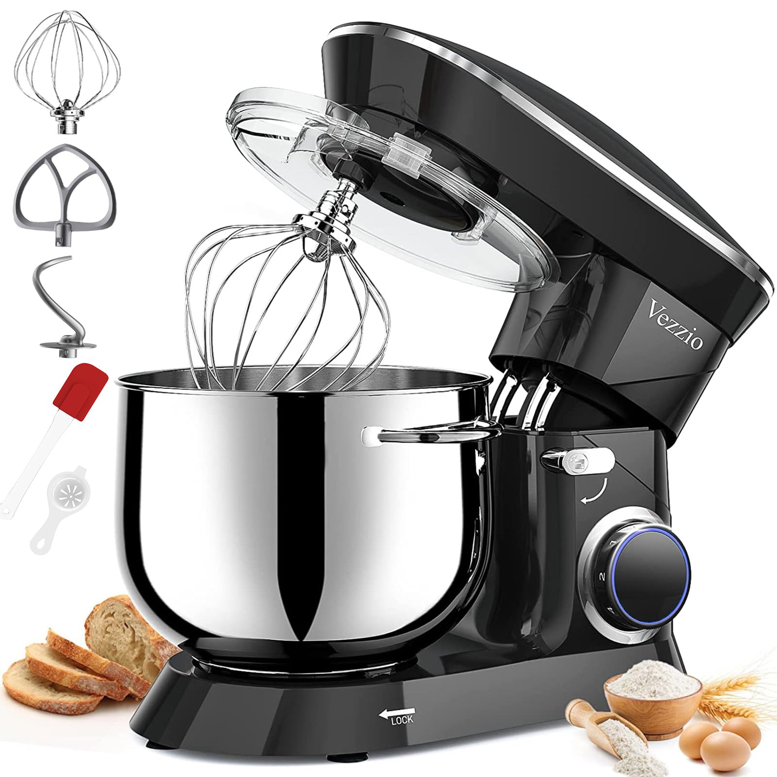 9.5Qt 660W 10-Speed Tilt-Head Stand Mixer for Baking & Cooking  