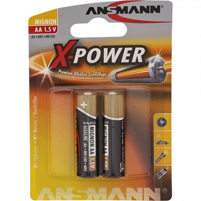 ANSMANN  5015613 Alkaline Batterie Mignon AA, 2er-Pack