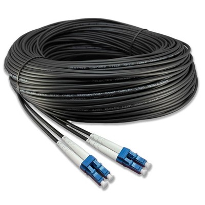30m Gepanzertes Glasfaserkabel OS2 LC/UPC auf LC/UPC Duplex Singlemode 9/125µm