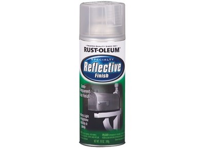 Reflective Finish Spray Paint, Clear/Semi-Transparent, Reflective, 10 oz, Aeroso