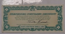 Keye Productivity Seminar $15.00 Gift Certificate 1989