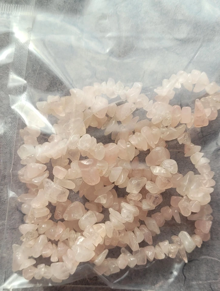 Natursteine Perlen | Splitter | Aquamarin, Rosenquarz, Amethyst - Konvolut 8St. - Bild 4 von 4