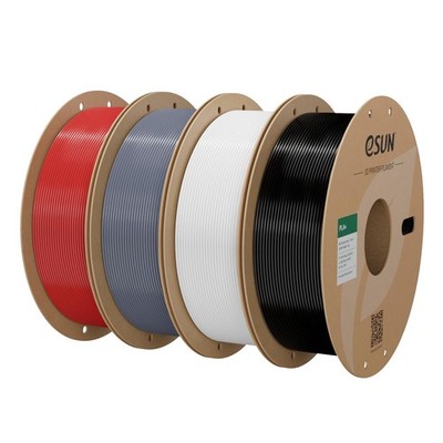 3D Printer Filament PLA+ 1.75mm 4KG Spool Fire Engine Red Grey eSUN Plus