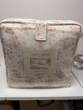 Laura Ashley  King  Blush Rose Floral  Textured Comforter Set  3-Piece