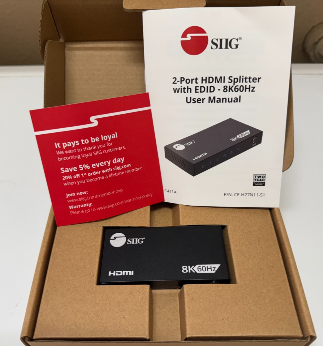 SIIG CE-H27N11-S1 2-port HDMI Splitter with EDID | eBay