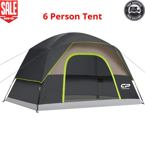 6 Person Family Camping Tent Double Layer Waterproof Outdoor Dome Shelter Cabin