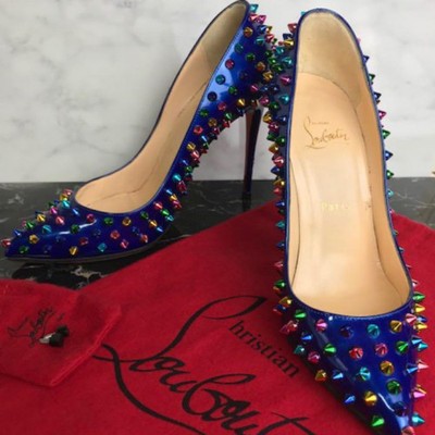Louboutin ルブタン EU37  SPIKE pointed 207 CL25518S-Christian-Louboutin-