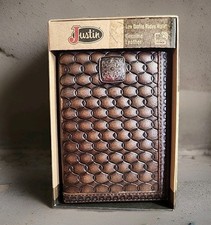 NIB Justin Men's Tooled Rodeo Low Profile Wallet - 2122798W6