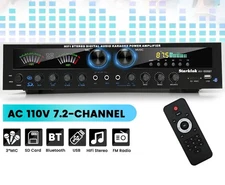 Starklok 7.2 Channel Surround Stereo Receiver Bluetooth Audio Power Amplifiers