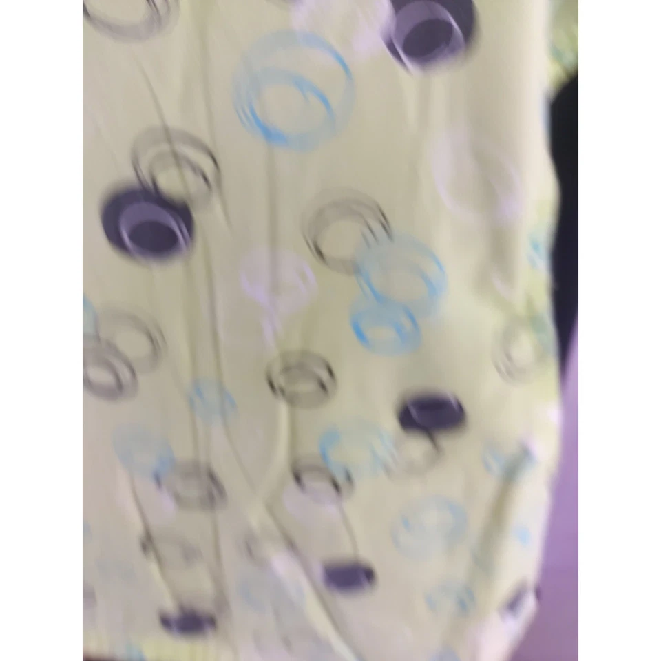 Blusa Médica Cherokee De Colección Para Mujer Talla Grande Verde Negro Círculos Desteñidos Foto 4 de 4