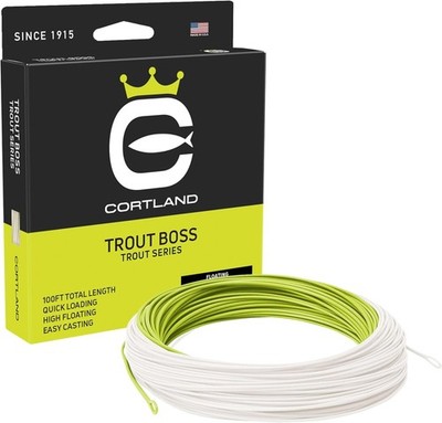 Cortland Trout Boss Fly Line, Green/White, WF3F