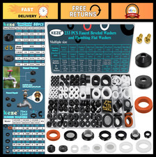 233 Pcs Plumbing Faucet Washer Assortment Kit for Garden Hose, Spigot Valve