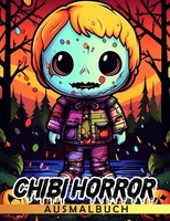Chibi Horror Ausmalbuch FüR Erwachsene, 50 Gruselige Bilder, Entspannung