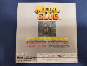 Metal Slug Sega Saturn Action Game Complete Disc Manual Case Tested Japan