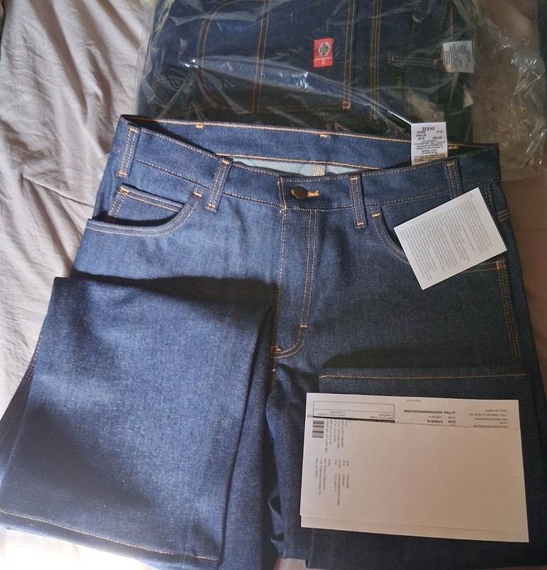 LOT 4 Pr NEW STEELGUARD CAT 2 FLAME RESISTANT CARPENTER JEANS 34 x 32 NIP W/PAPR