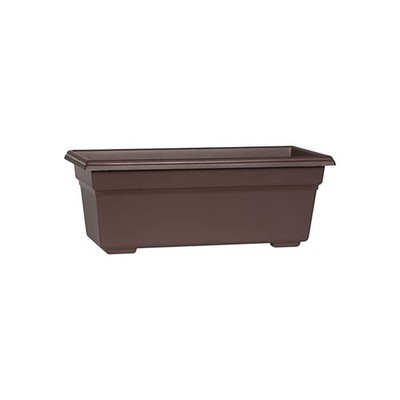 Root & Vessel 16193 Countryside Flower Box Planter, 18-Inch, Brown 