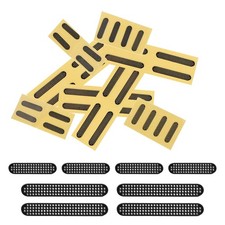 Mobile Phone Speakers Dustproof Net Stickers Grey 16x2.4mm/10x2.4mm Black 5Set