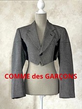 COMME des GARCONS Women's Black Cropped Jacket Sculpted Arm Archive Size M