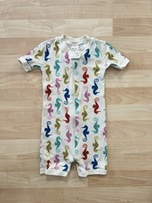 Hanna Andersson HannaJams Seahorse Short Zipper Pajamas Organic Cotton Size 3T