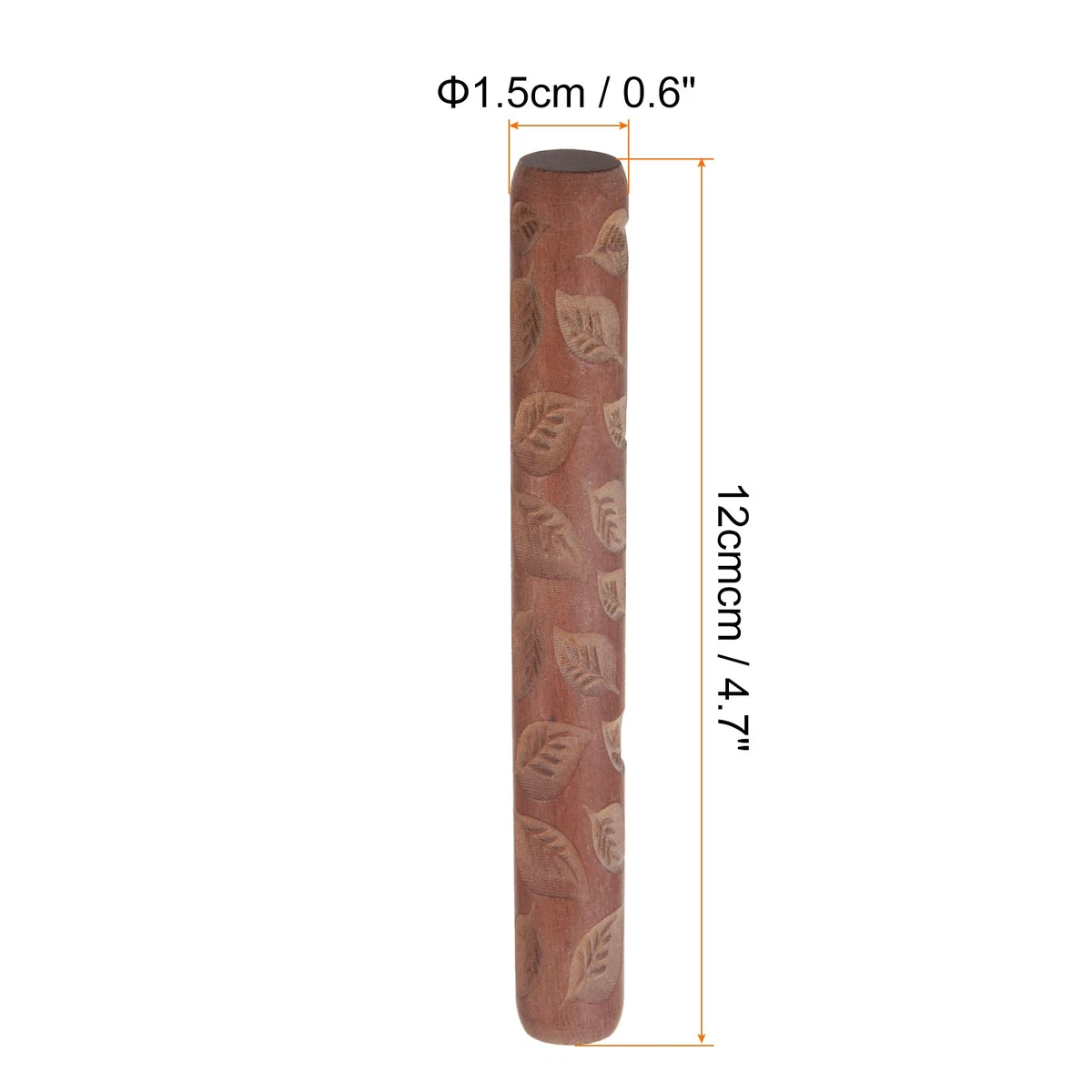 Rodillo de arcilla de madera 12 cm herramientas de cerámica de madera hojas rodillos de textura