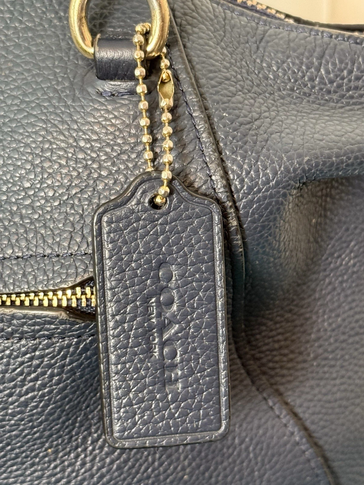 Coach Prarie borsa a tracolla tracolla convertibile in pelle di ciottoli blu navy #58874