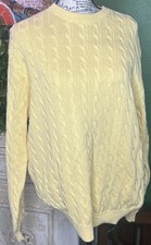 John Galt Brandy Melville Yellow Sweater OS Butter Mom Preppy Coastal